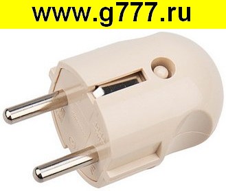 Разъём питания 11-8531-4 прямая с/з кремовая Вилка